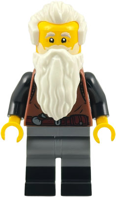 Wolfpack - Male, Dark Bluish Gray Legs with Black Boots, White Beard and Hair