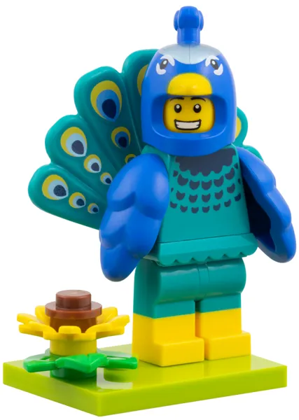 Peacock Costume Fan, Series 28 (Complete Set with Stand and Accessories)