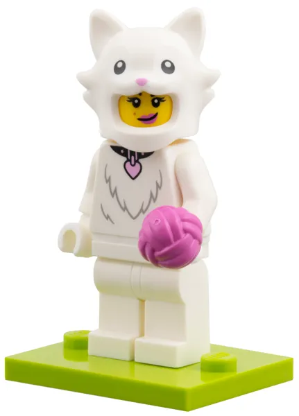 Fluffy Cat Costume Fan, Series 28 (Complete Set with Stand and Accessories)