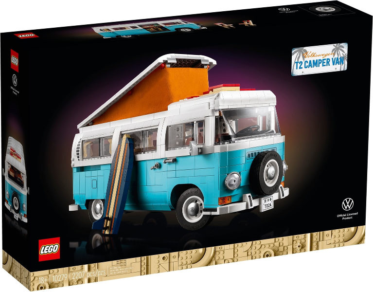 Trailer Volkswagen T2 LEGO® 10279 Kit de Construção (2207 Peças) Caixa Amassada Bags Lacradas