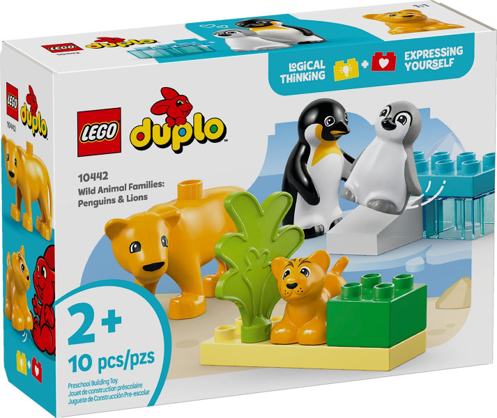 Famílias de Animais Selvagens: Pinguins e Leões