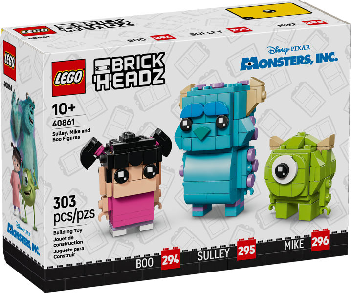 BrickHeadz - Figuras de Sulley, Mike e Boo