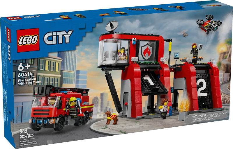 Quartel com Caminhão de Bombeiros