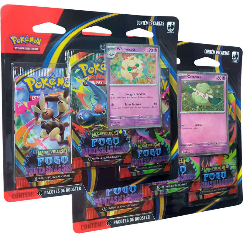 Booster Triplo Megaevolução Fogo Fantasmagorico