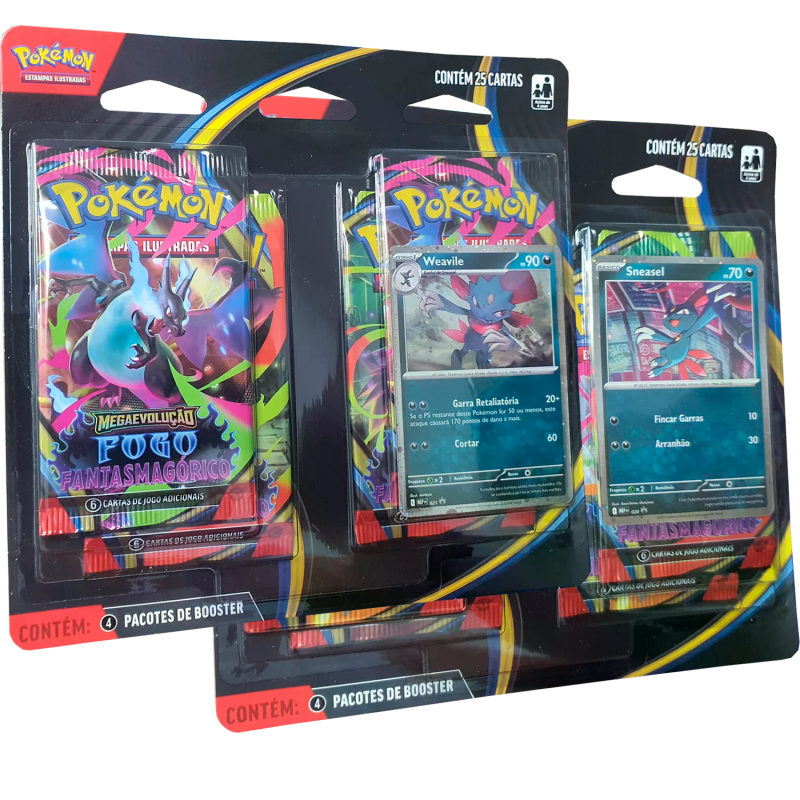 Booster Quadruplo Megaevolução Fogo Fantasmagorico